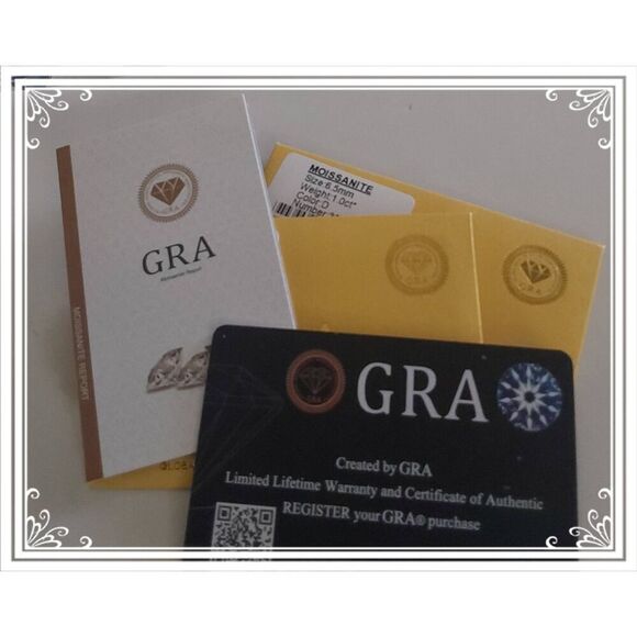 CERTIFIED Genuine Moissanite Diamond 2Ct. Round & Channel Prongs Stud Earrings - Picture 4 of 6